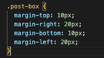 margin css listing out each side